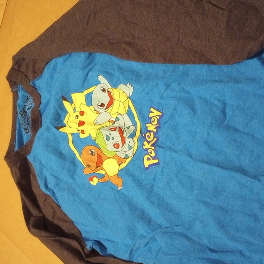 Pokemon large 14-16 low sleeve baseball tee